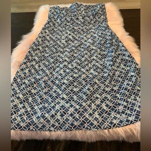 Pretty blue Athleta summer strapless dress. Adorable but does not work for me.